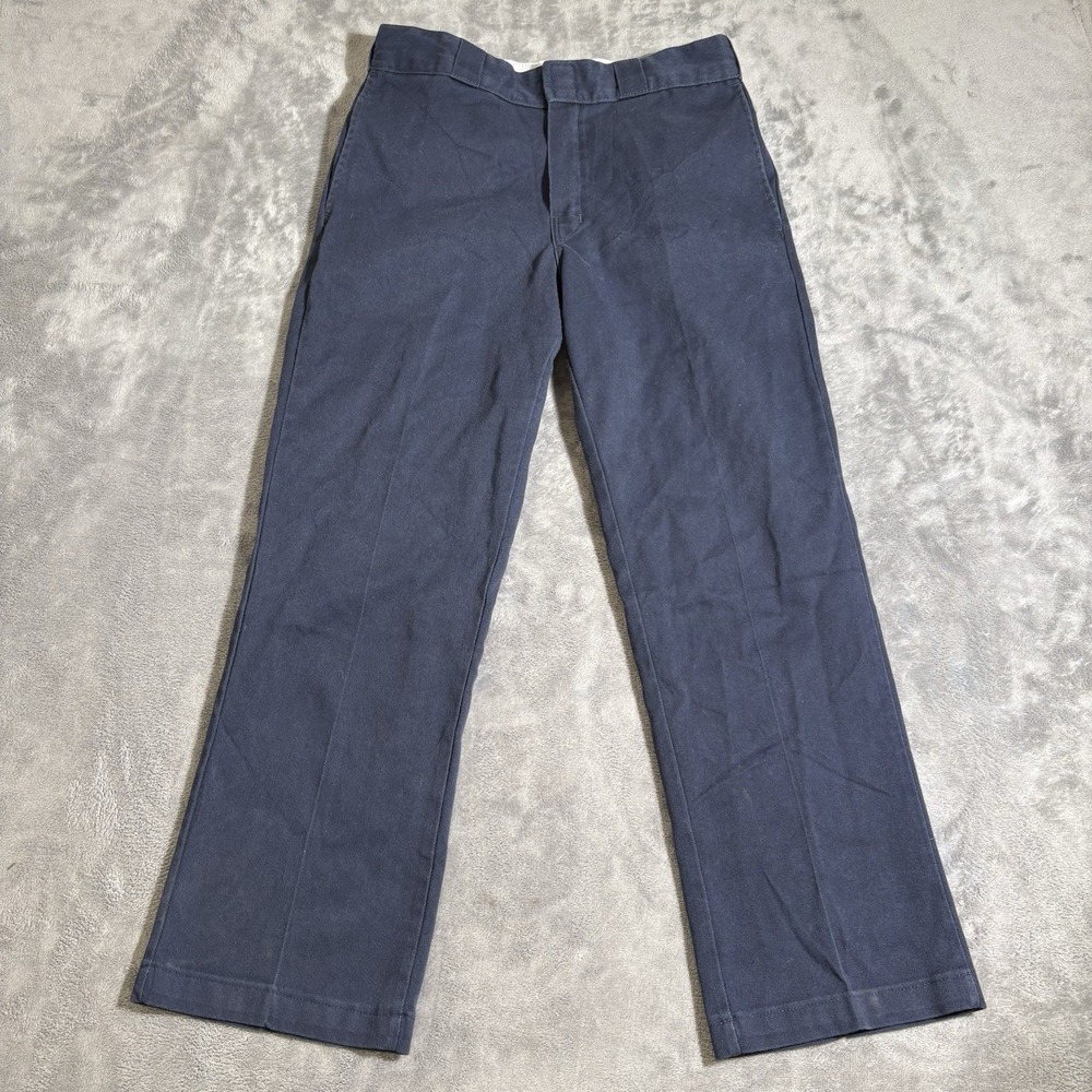 Dickies 874 Original Fit Mens Navy Blue Work Pants 32x30 Utility School Uniform